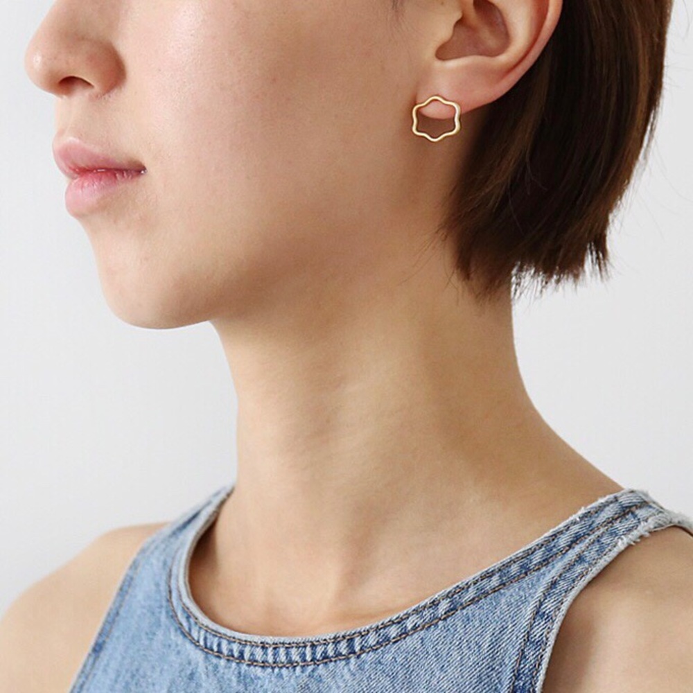 NWOT Madewell Wobbly Circle Stud Earrings - Picture 4 of 5